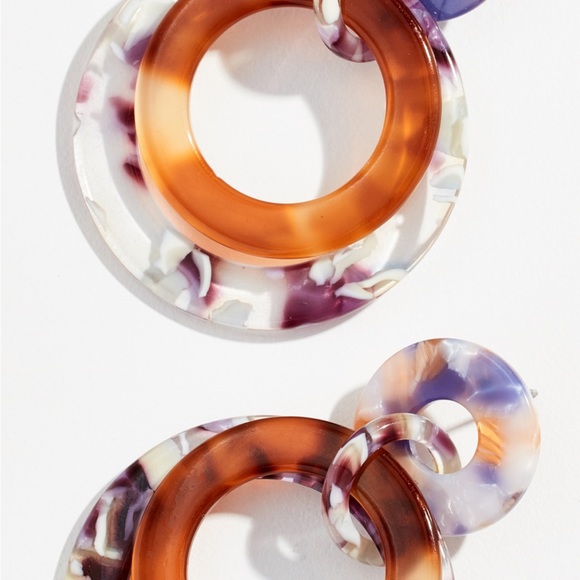 Lele Sadoughi Banded Hoop Earrings - Picture 3 of 7
